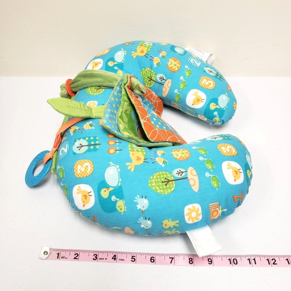 Boppy Tummy Time Pillow Blue Baby Crinkle Book Teether Toy - Picture 6 of 7